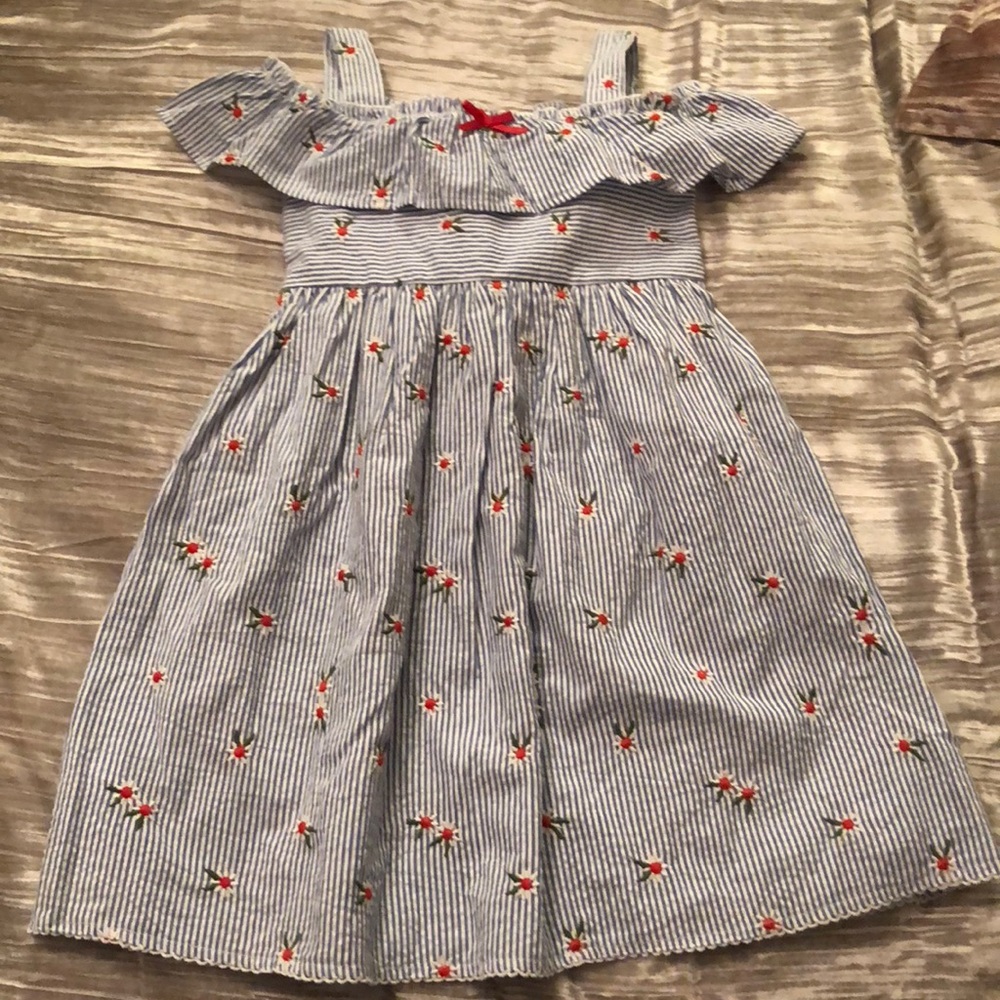 Striped floral dress